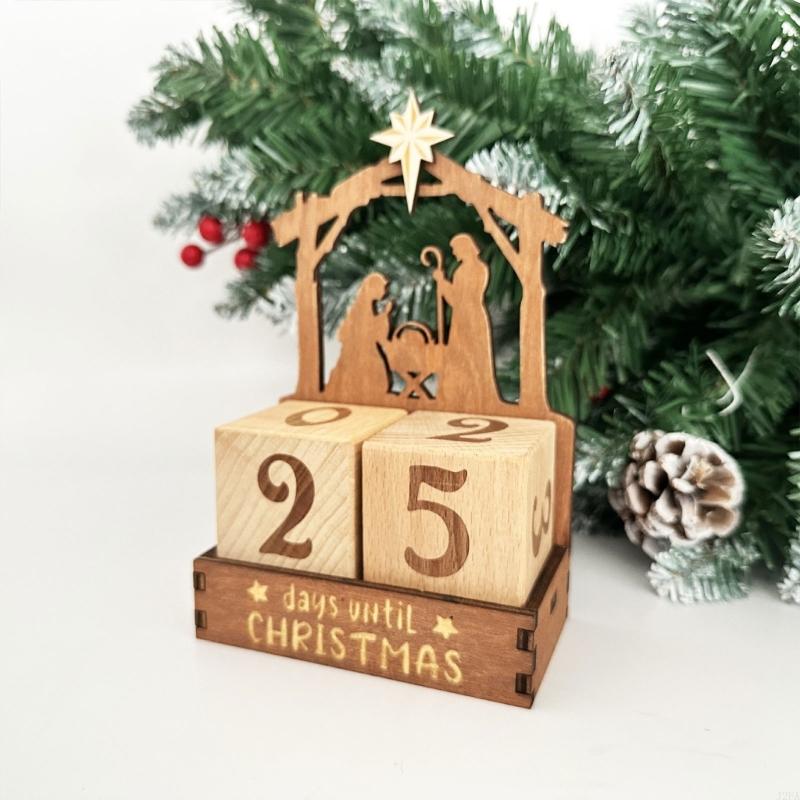 

Christmas Countdown Calendar Wooden Number Tabletop Calendar Decorations Gift China Mainland