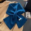 Wool  Knitted Scarf Women Winter Warm Scarves Bright Solid Color Design Thickened Shawl Soft Triangle Pashmina Neck