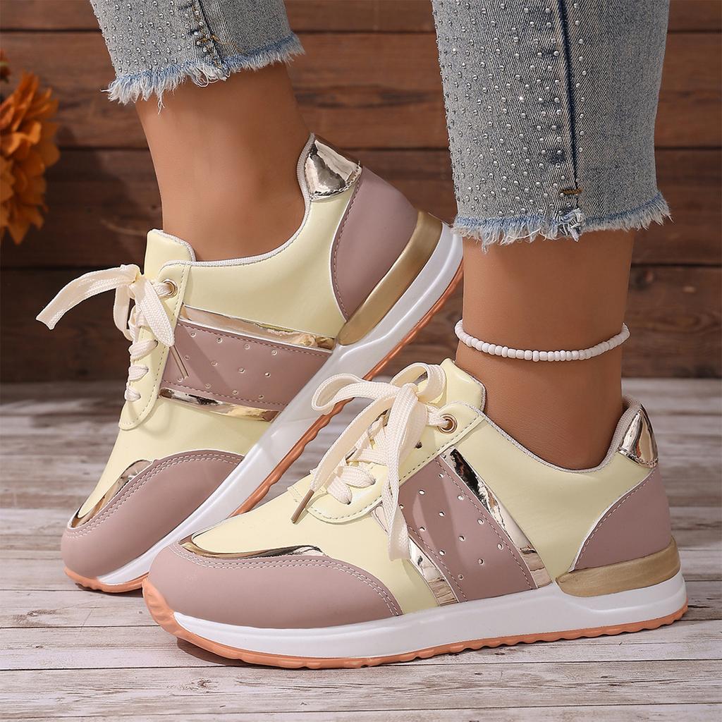 Women's Thin Strap Casual Platform Sneakers Lightweight Breathable Sport Shoes Slip Resistant Sole Comfortable Fit Durable Construction