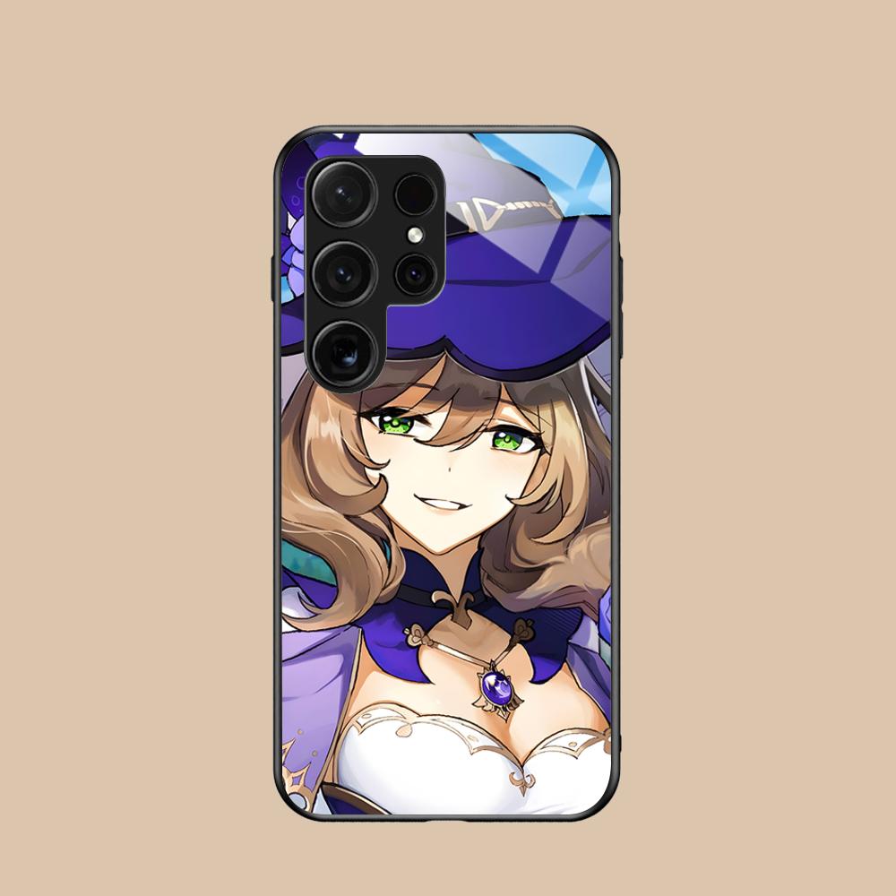 Spiel GI Lisa Handyhülle für Samsung Galaxy S26 S25 S24 S23 S22 S21 S20 Note20 Plus FE Ultra Glas Bunte Hülle Hübsch