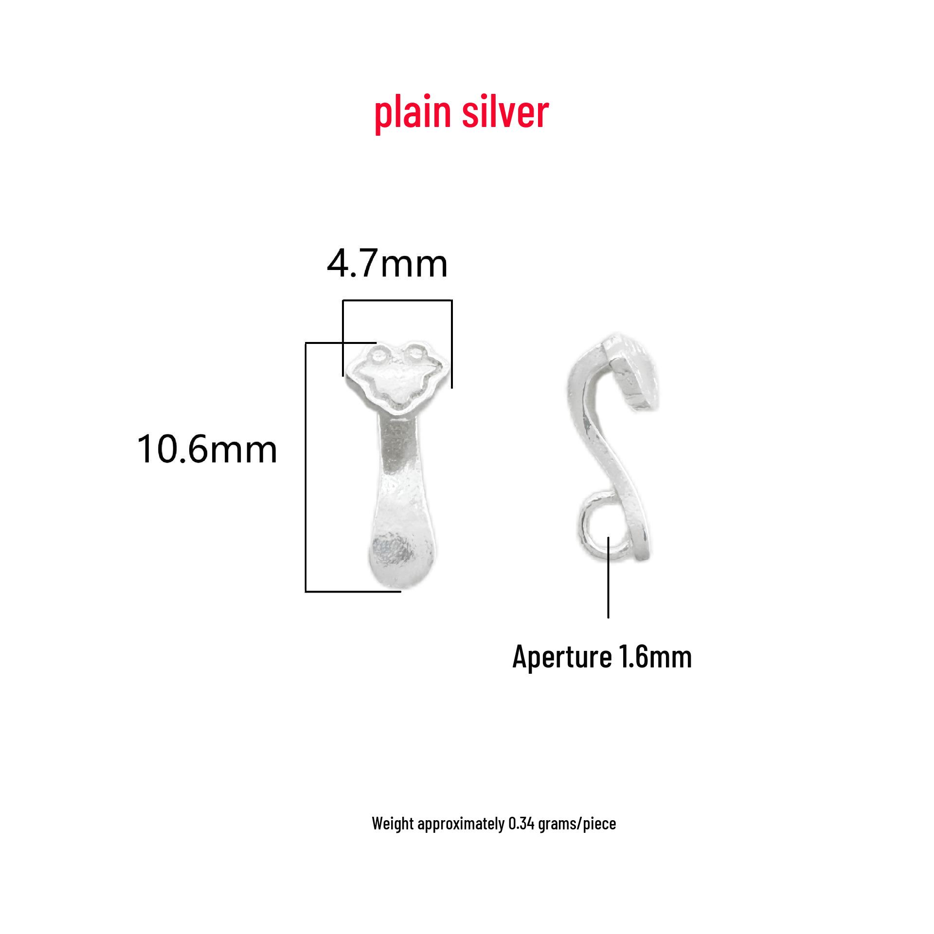 s999 Sterling Silver Ruyi Pendant Charm for DIY Bracelet & Necklace - Chinese Style Jewelry Accessories. серебряный