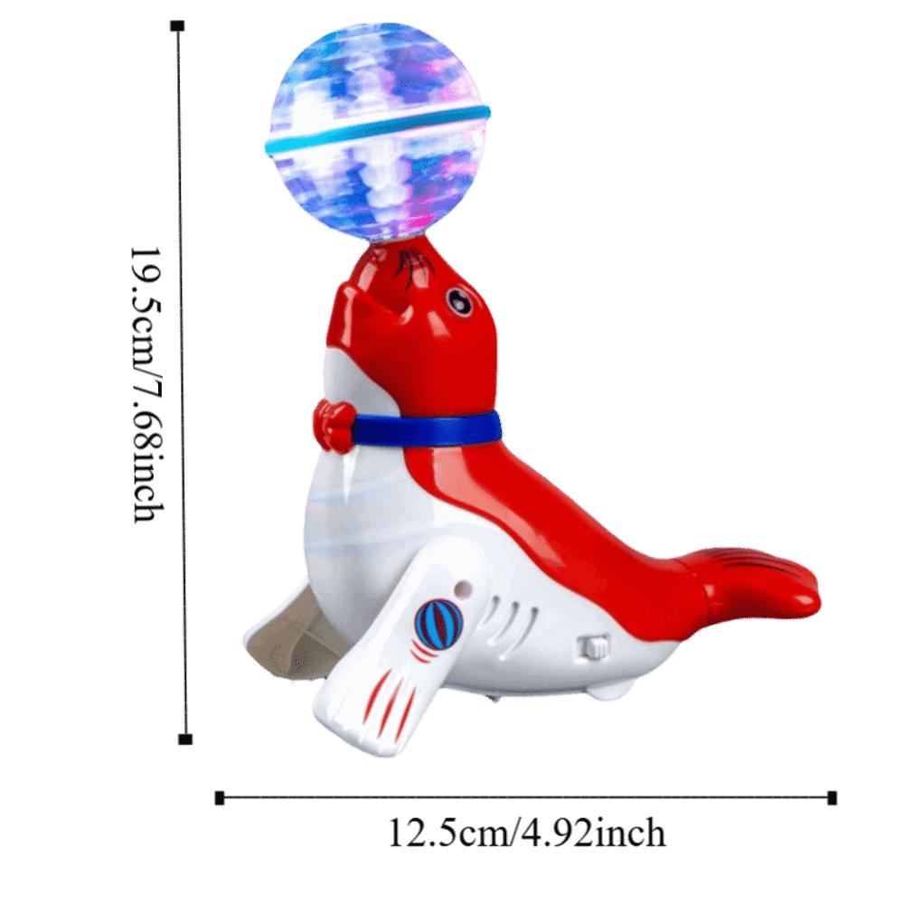 Ball Spinning Electric Sea Lion Toy Light Cute Design Rotating Toy  Educational Toy