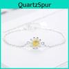 Bracelet Classique Tournesol Femme Simple Frais Petite Marguerite Chrysanthème Tournesol Bijoux de Main Féminins