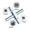 Compacts Crosses Design Water Tap Wrench 4 Way Adjustable Bathroom Sink Wrench Carbon Steel Materials Easy Installation