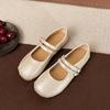 Fashion single shoes 2025 summer new round head shallow mouth Korean version small fresh flat shoes Doudou shoes women's shoes