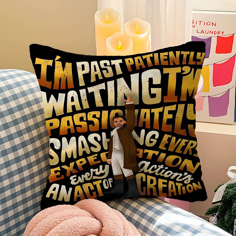 merican Musical Hamilton Pillow Case Cushion Cover Car Throw Pillow Case For Sofa Car Christmas Gift 40x40cm 45x45cm