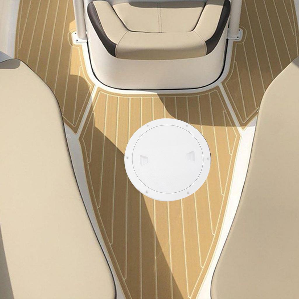 Round Access Hatch Marine Deck Plate High Hardness 8 Inch Excellent Rubber Sealing Ergonomic Knob for Marine Yachts Boat