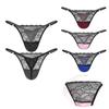 სექსუალური მამაკაცის Sissy Sheer Lace Underwear Thong Crossdress T-back მოკლე ტრუსი