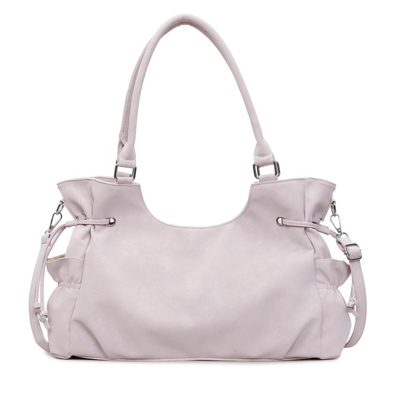 

Womens Fashionable Tote Bag Drawstring Design Leather Shoulder Bags Large Capacity Crossbody Bag Suitable for Daily Shopping and Ladies Holiday Gifts 38cm 10cm 21cm рожевий