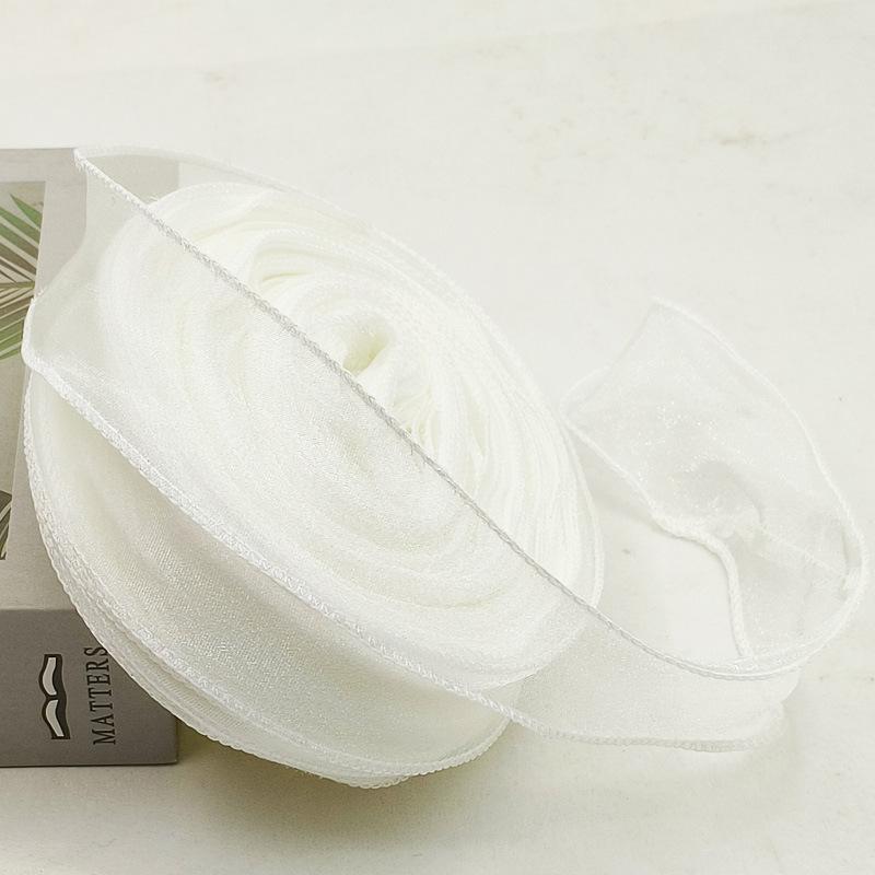 Large Fish Tail Yarn Ribbon with Flower Design - Handmade Binding Tape for Floral and Baking Packaging