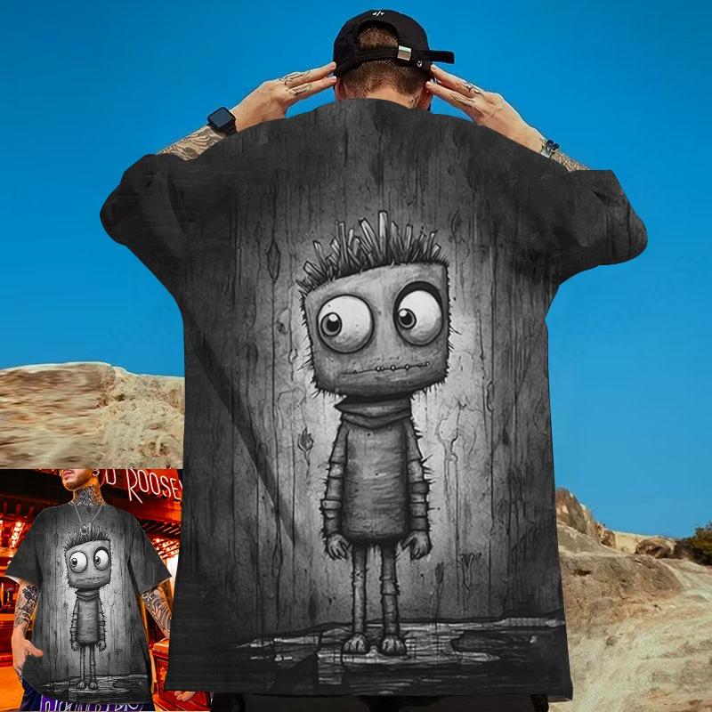 

Футболка с принтом Funny Monster 3D, мужская и женская модная футболка большого размера с коротким рукавом, аниме-мультяшные коты, топы, футболки, футболка с осликом, новая 4XL