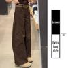 Women's Retro High Waist Wide Leg Work Pants - Army Green