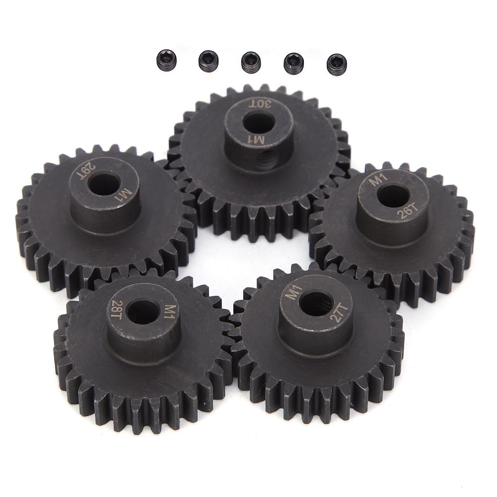 Chrome Steel Motor Gear Kit Cent5mm Inner Hole(M1 26t 27t 28t 29t 30T) RC Accessory