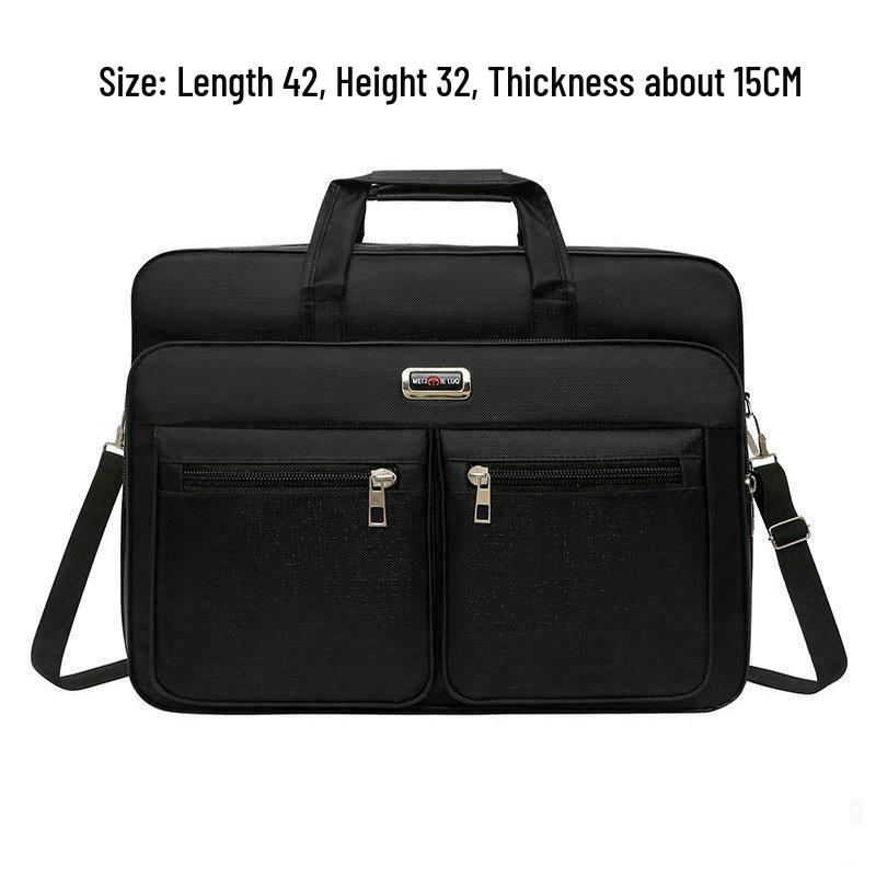 Men's 20" Oversized Waterproof Oxford Messenger Bag - Durable Business & Travel Briefcase
