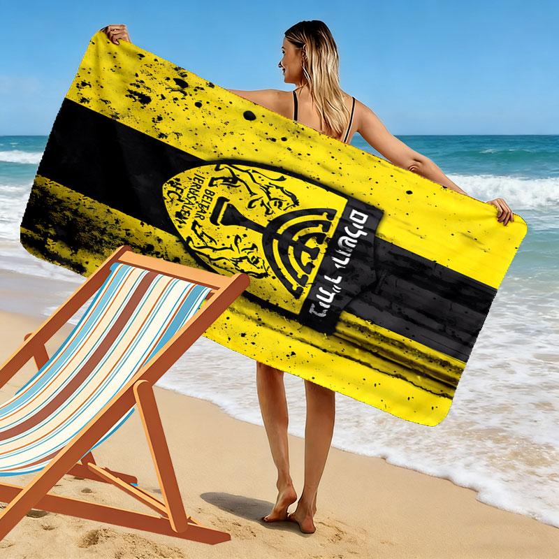 Beitar Jerusalem F.C Print Beach Towel, Large Soft Quick Dry Towel for Beach Camping Swimming