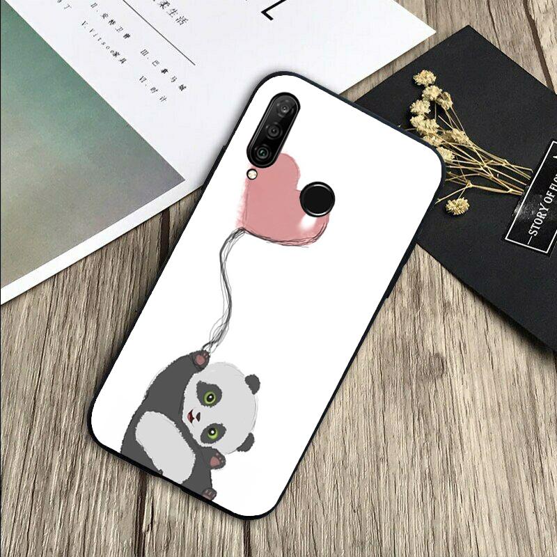Cartoon Panda For Huawei Nova 12s 12i 11i 7i 8i Y73 Y70 Y90 Y60 Y72 Y61 Y91 9 10 SE P30 Pro P40 Lite Case