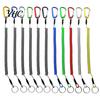 Fishing Pliers Rope Anti-lost Retractable with Keyring Carabiner Theftproof Coiled Tools Lanyard Spring Safety Outdoor Accessories