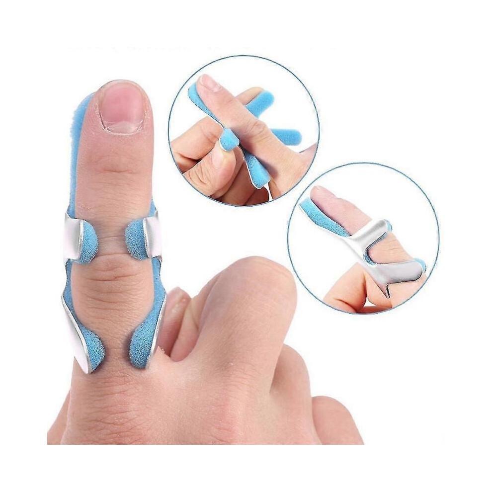 Medical Finger Splint Posture Corrector Aluminum Finger Protector Band for Injury Recovery3pcs-L)