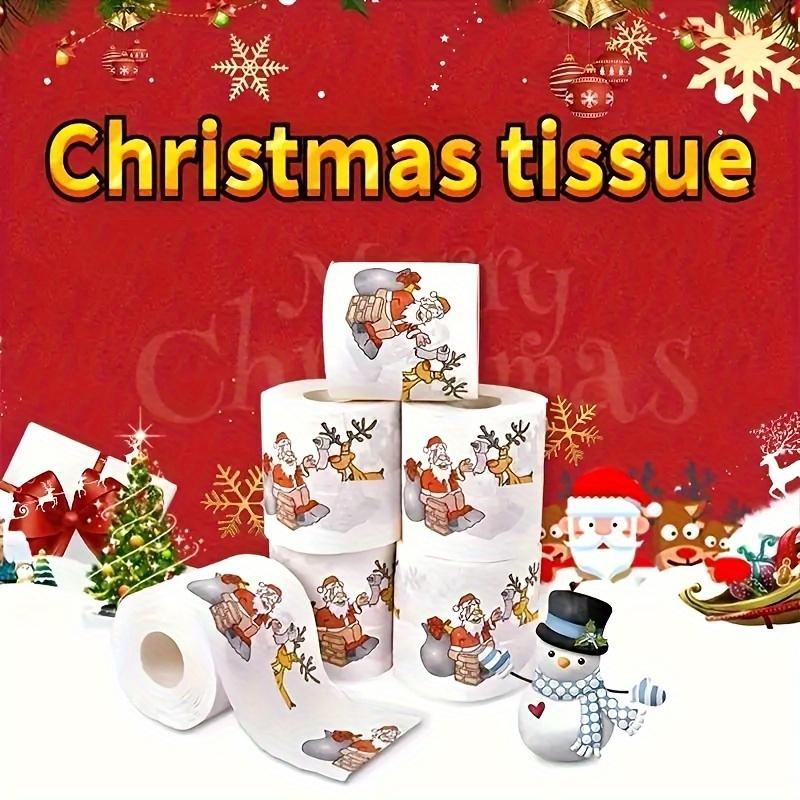 1/3 Stück Weihnachten Toilettenpapier Santa Festliche Tissue Rolle für Feiertagsfeiern Party Zuhause Abendessen Badezimmer Deko Papierhandtücher