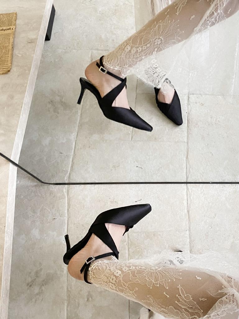 Spring Pointed Thin Heel High Heel Temperament Thin French Fashion Sexy Beautiful Bag Head Sandals