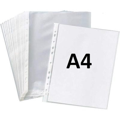 True-Ally 50 Pcs 100 Micron Transparent Document Sleeves, Leaf Sheet Clear Certificates/Waterproof Sheet Protectors 11 H
