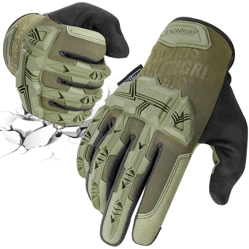 ONETIGRIS Motorcycle Smartphone for Outdoor and Size M Gloves, Summer, Shockproof, Breathable, Compatible, Anti-Slip, Cycling, Airsoft, Activities,