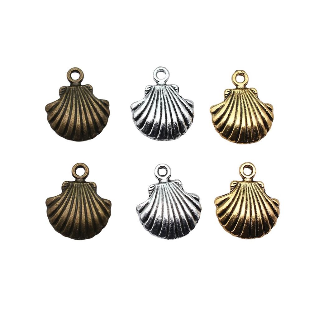 Shell Charms Multi Color Alloy Pendants For Beach Themed DIY Jewelry Accessories