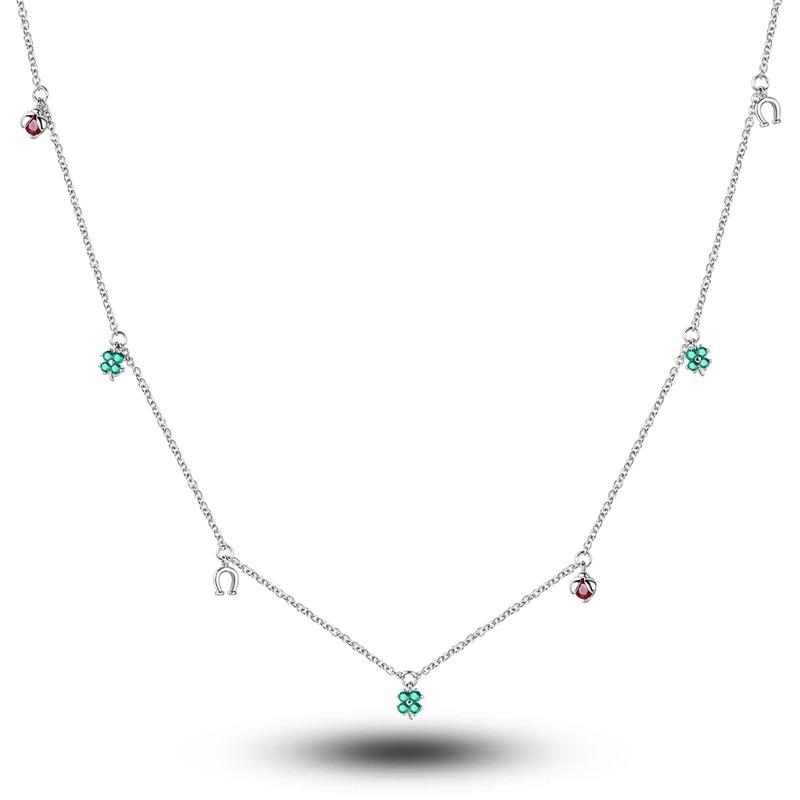 Original 925 Silver Necklace For Women Class Style Heart Shape Romantic Style High Quality Women Necklace Jewelry Gift