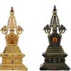 7 Zoll Vantage geschnitzt tibetischen Buddhismus Stupa Instrument Dekor Ornament für Zimmer
