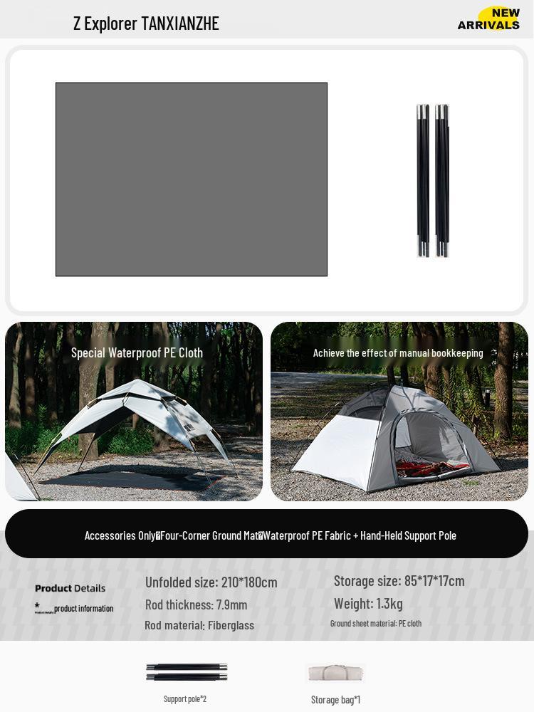 Explorer Sonnenschutz Regendicht Automatisches Faltzelt - Doppellagige Tragbare Campingausrüstung