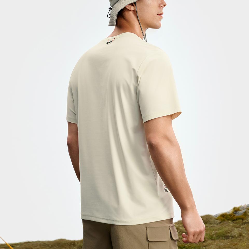 FILA Explorer Minimalist Color Block Pocket Classic Versatile Short Sleeve T-Shirt Men Tops A11M537116F-WT