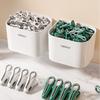 24/36pcs Clothes Pins With Storage Basket Plastic Laundry Hanging Pegs Clips Household Food Clip Socks Underwear Rack Holder