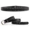 Rocker Fashion Adjustable Women's Belt With Metal Rivets Detail Soft PU Leather Strap For Multiple Occasion