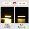 2/4pcs Motorcycle Flashing Lights Turn Sequential Signals LED Blinker Flowing Water Bendable Tail Stop Indicators Turn Signal