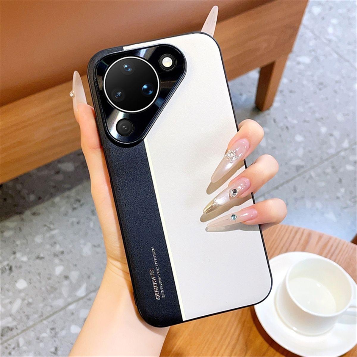 Case For Huawei Pura 90 Pro Max Pura90 Promax Contrast Color Luxury Frosted Leather Hard Phone Shell Cover Huawei pura 90 pro