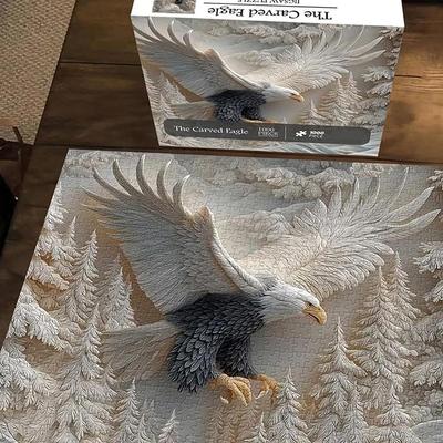 Oyma Kartal Yapboz 1000 Parça Puzzle Oyunu Zorlu Kartal Yaban Hayatı Sanat Tasarım Yapboz Oyunları Aile Aktivitesi İçin