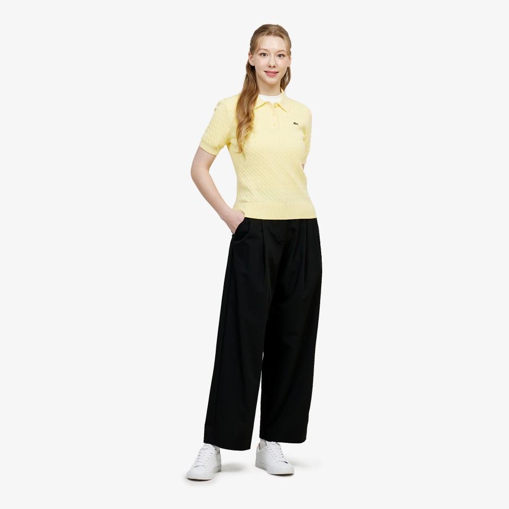 Lacoste Women's Cable Sweater Polo Shirt PF607E-56G107