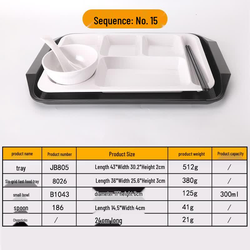 Qianxing Melamine Fast Food Tableware Set