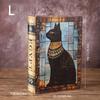 Ancient Egypt Simulation Book Storage Box Retro Jewelry Box Magic Book Wooden Leather Creativity Desk Livingroom Ornament Crafts
