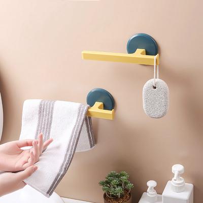 Punch-Free Badezimmer Haken Handtuch Bar Wand montiert selbstklebende Rack Badezimmer Zubehör einfache Handtuch