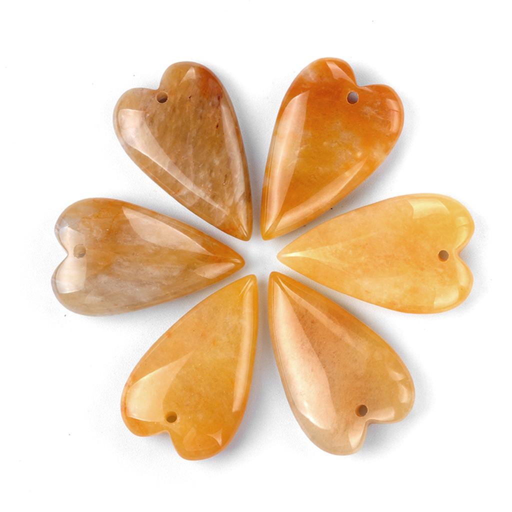 1PC Design Long Heart Stone Pendant Natural Crystal Arrowhead Hearts Amethyst Charms Making DIY Necklace Earrings Jewelry Decor CDN