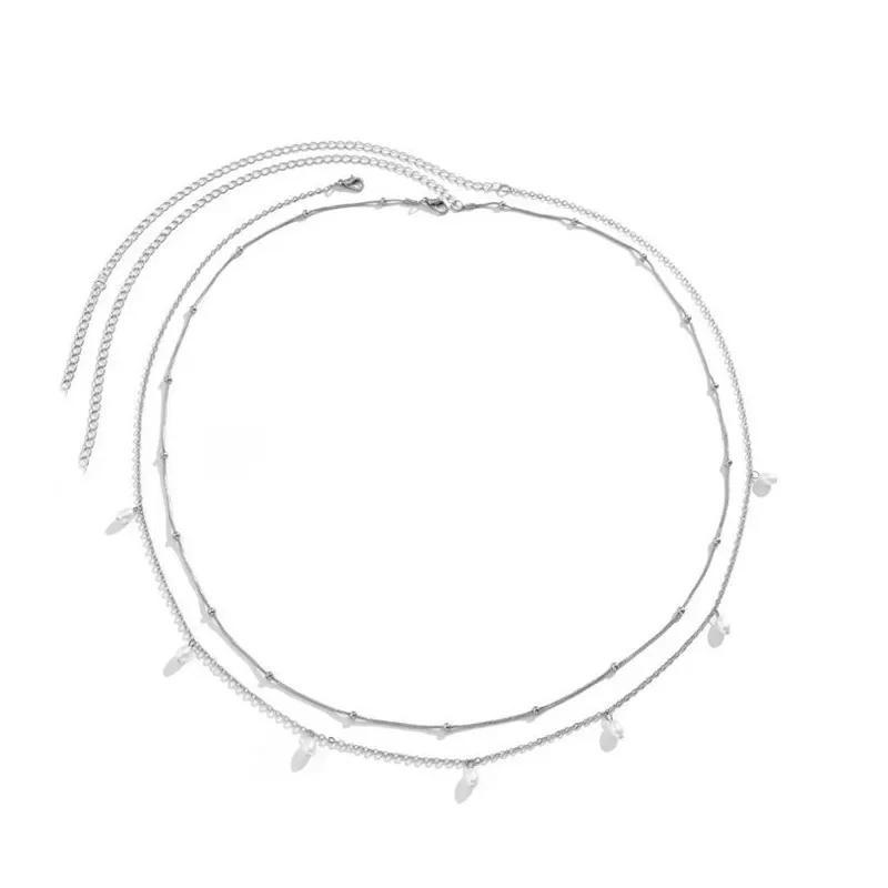 New Fashion Sexy Double Layer Pearl Chain for Women Waist Bead Belly Chain Belly Belt Summer Beach Body Jewelry Festival Gifts