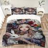 3pcs Alice In Wonderland Bedding Set, Includes Quilt Cover and Pillowcases, Suitable for All Seasons