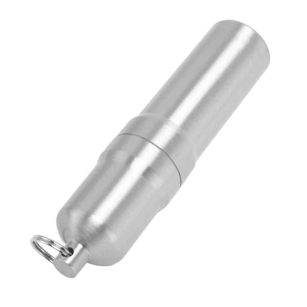 Metall-Aufbewahrungsrohr Aluminiumlegierung Leicht Regendicht Tragbar Luftdichter Behälter mit Pfeifenschnur für Camping Reise Silber