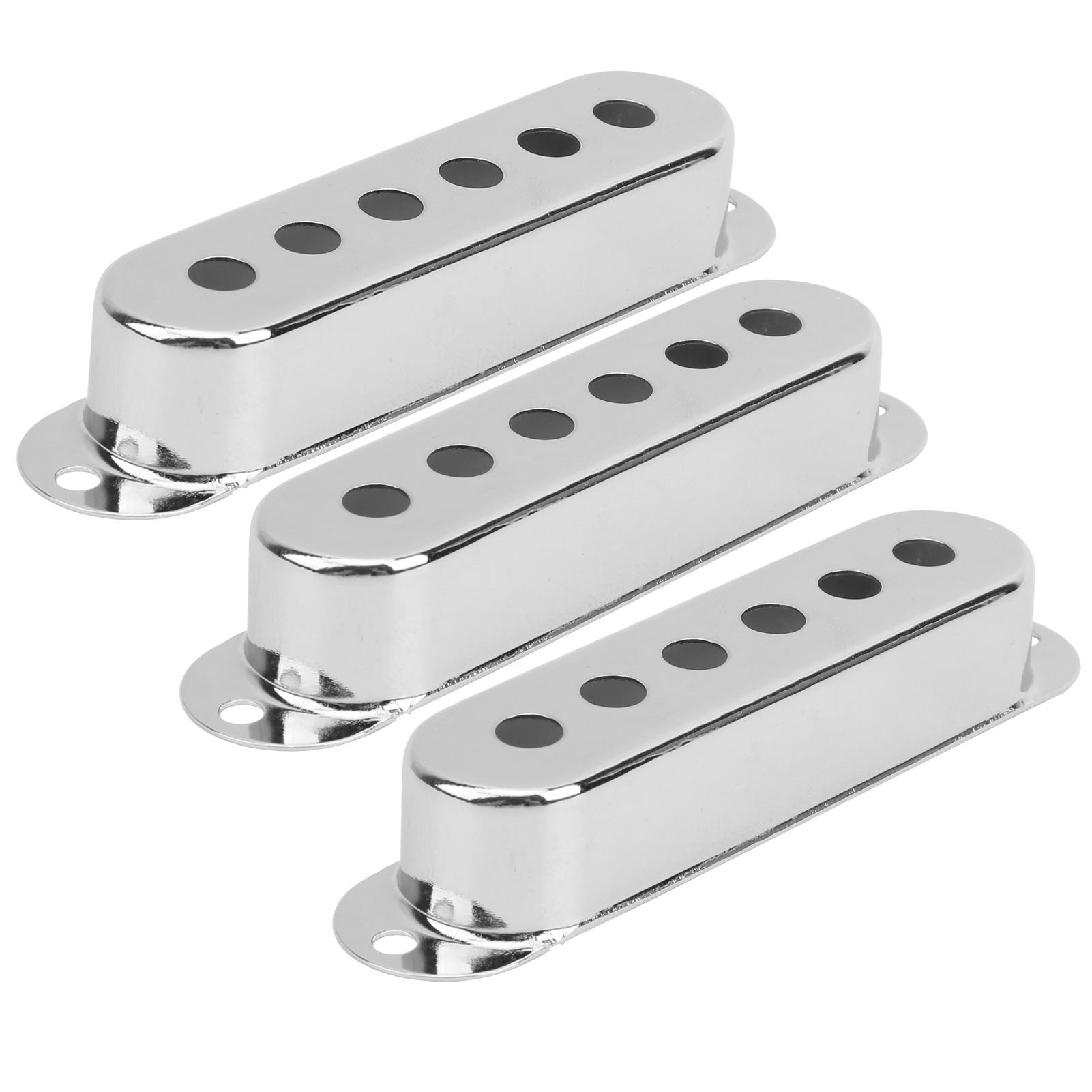 

3Pcs Single Pickup Cover Brass 48mm 50mm 52mm Musical Instrument Accessories for ST SQ Electric Guitar срібний