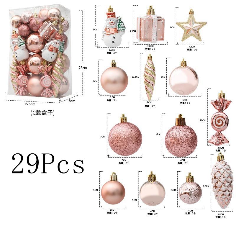 20/29Pcs Christmas Decorations Santa Claus Snowflake Christmas Xmas Tree Pendant Ornament for Home Decor New Year 2026 Accessory
