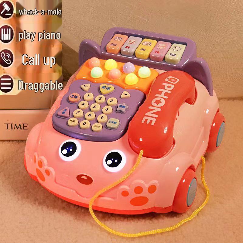 Baby Interactive Telephone Toy: Whack-a-Mole, Piano & Story Mode for Ages 0-3