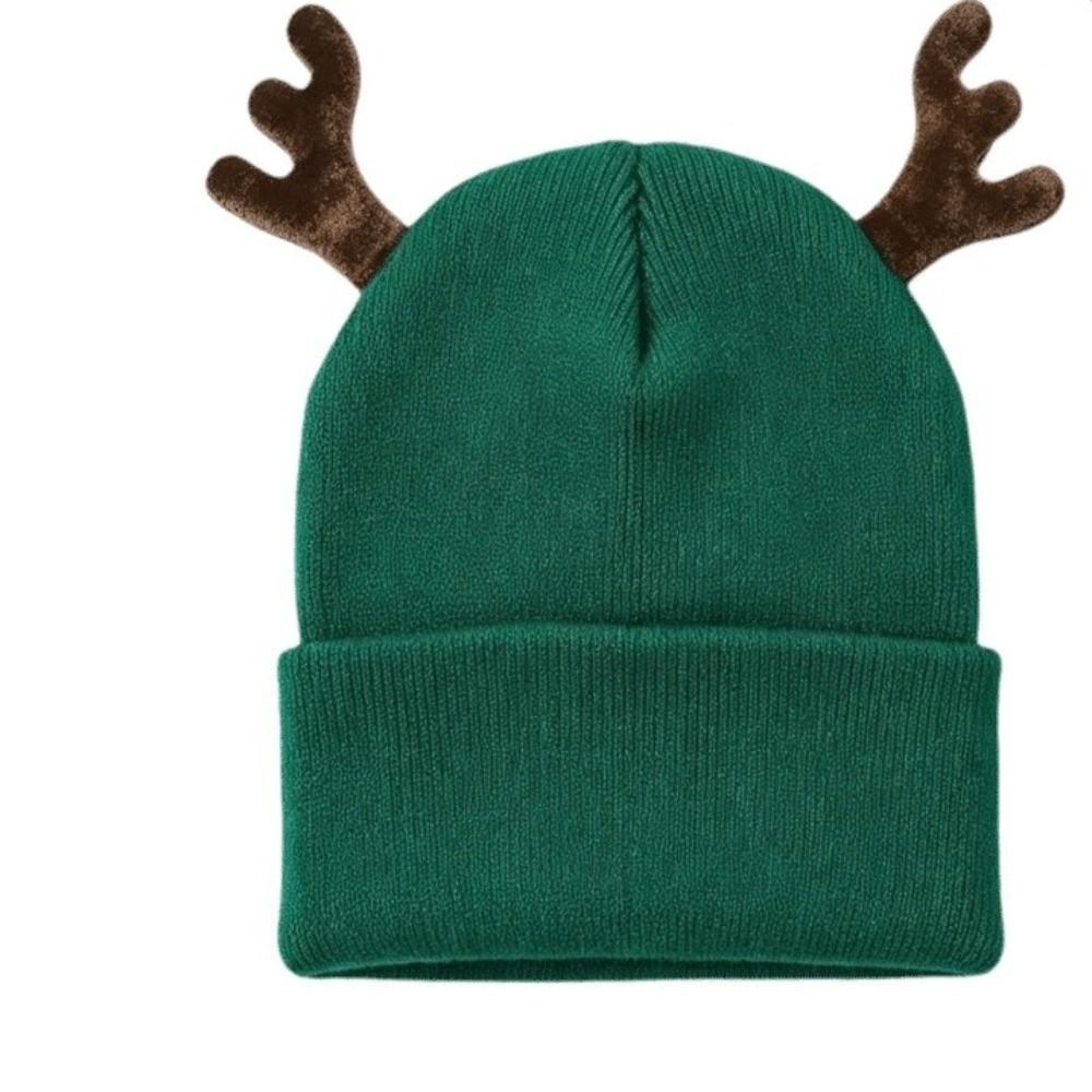 Soft Knit Beanie Cap Warm Deer Horn Beanie Party Reindeer Antler Hat Christmas