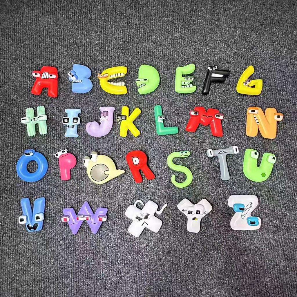 Letter 26 Adorable Alphabet Pvc Cartoon Character Action Figures For Creative Play