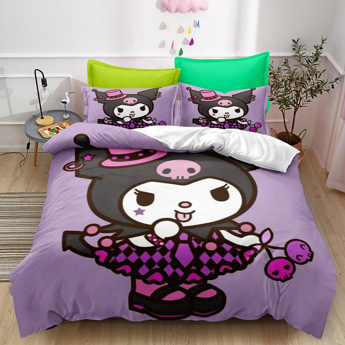 Elf Rabbit Cute Cartoon Bedding Sets Exquisite Bed Supplies Set Duvet Cover Bed Comforter Set Bedding Set Luxury Birthday Gift 135x200cm